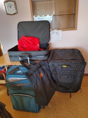 3 suitcases and travel totes all in good condition