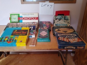 A number of board games including Chess, Masterpiece, Sorry, Monopoly and card games
