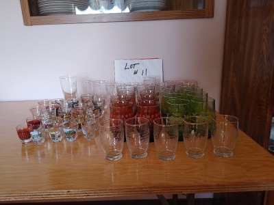 Variety of shot glasses and cups