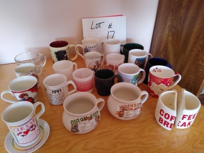 Assortment of coffee mugs