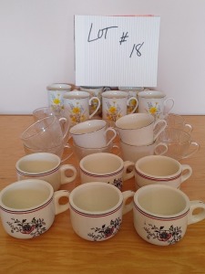Assortment of coffee and tea mugs