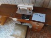 Singer Sewing Machine and Cabinet with Stool, drawers are filled with sewing supplies - 3