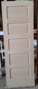 28 x 80 unfinished 5 panel Door Solid wood maple