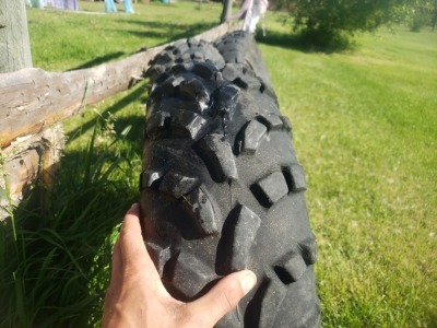 ATV tires, 2 front tires size AT25 x 8-12, 2 Back tires size AT25 x 11-12
