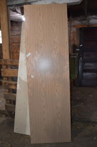 2 Slab Doors, Brown door 24"w x 80"h, white door 28"w x 78"h