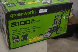 Green Works 2100 PSI Electric Pressure Washer, brand new, still in box