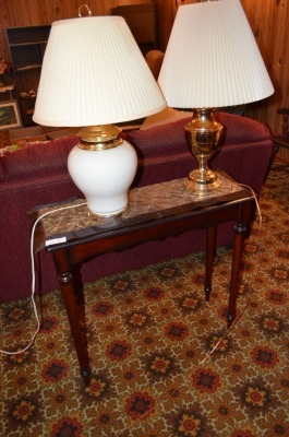 2 Lamps, Sofa Table